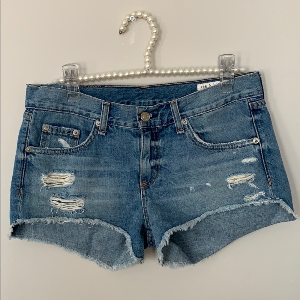 Rag & Bone Cut off Denim Jean Shorts